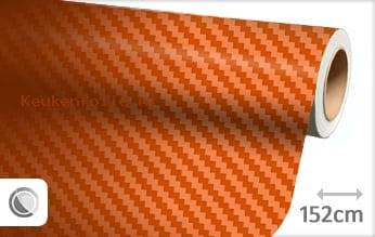 Oranje 3D carbon keukenfolie